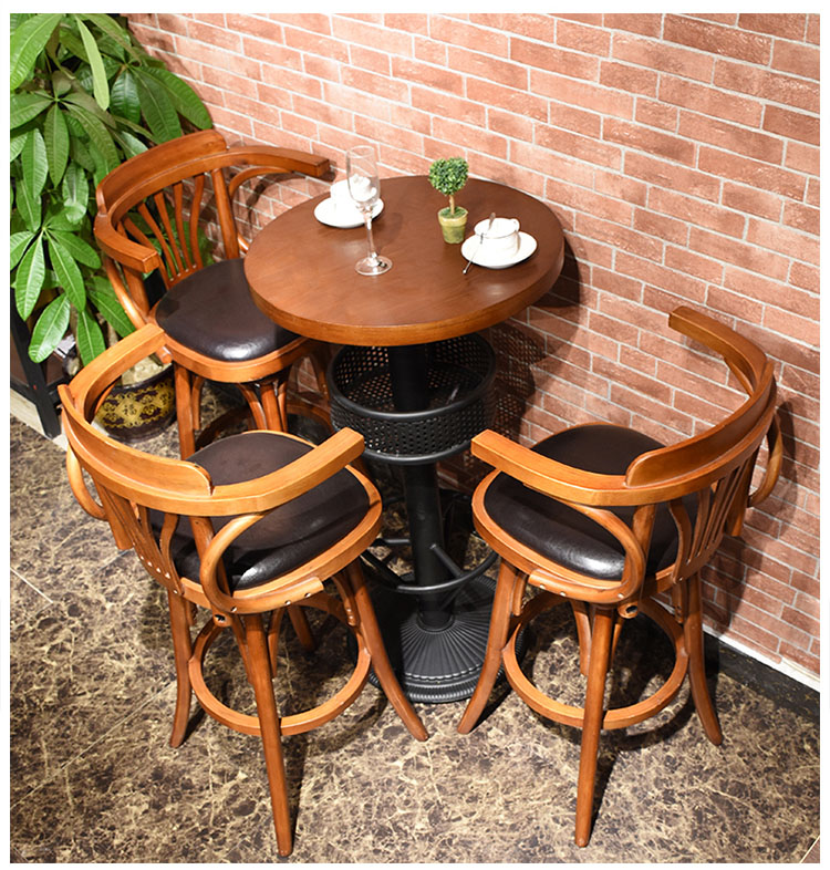 restaurant bar stools and tables