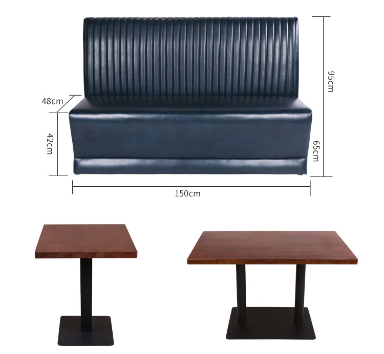 restaurant booth seating dimensions