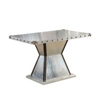 Industrial Hand-Made Restaurant Aluminum Skin Square Table TD001