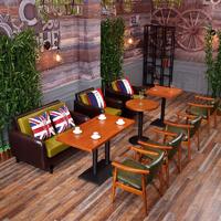 Latest Modern Wooden Coffee Shop Restaurant Furniture Set SE005-6