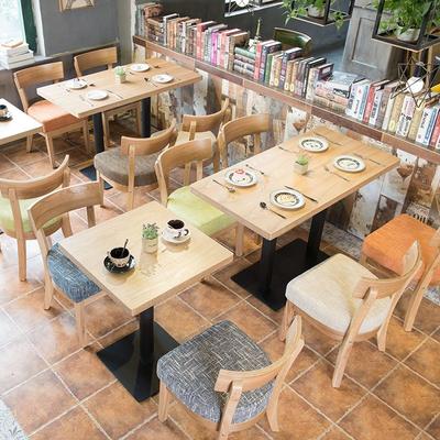 Nordic style Customized Coffee Shop Furniture Wooden Dining Table And Chair GROUP18