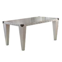 Industrial Loft Style Metal Dinging Long Table With Rivet TD002