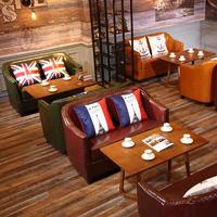 Retro Rustic Log Furniture Eatery Wood Table And Sofa SE012-10