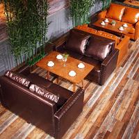 Rustic Catering Furniture Coffee Shop Table And Sofa SE019-8