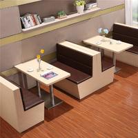 Modern Restaurant Corner Booths And Wood Table SJ001-2