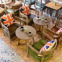 Leisure Cafe And Bakery Wooden Sofa Chair And Table GROUP13