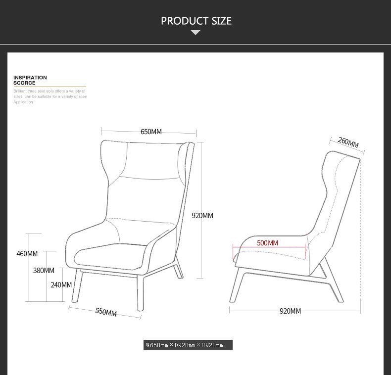 lounge chair dimensions