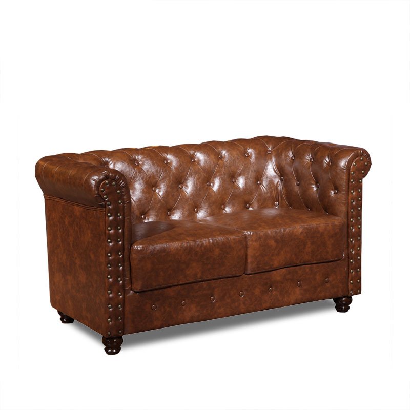 Nostalgic Luxury Leather Pull Clasp Sofa SE021