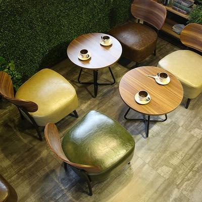 Commercial Cafe Pub Tables And Leather Stools GROUP80