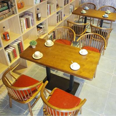 Modern Wooden Cafeteria Style Tables And Windsor Chairs GROUP90