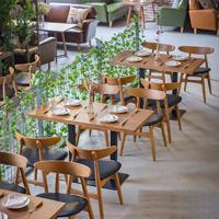 Modern Refectory Wood Table And Carl Hansen Chair GROUP91