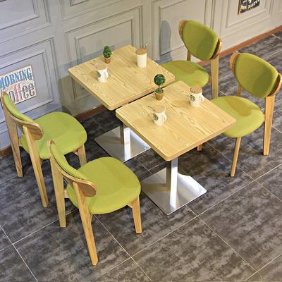 Modern Upholstered Cafe Chairs And Wood Table GROUP97