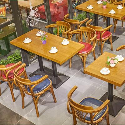 Rustic Wood Dining Set For Restaurant GROUP147