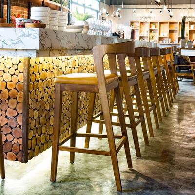 Nordic Pub Solid Wood Bar Stools And Table GROUP185