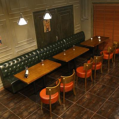 Concise Pub Catering Table And Leather Booths SE001-38
