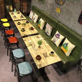 Industrial Restaurant Table And Corner Booth Sofa SE001-41