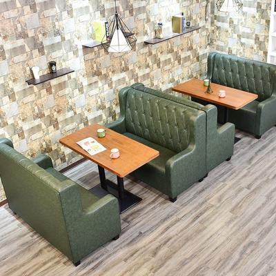 Contemporary Wooden Table Set With Diner Booths SE001-59