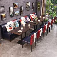 Industrial Dining Table Set With Booth Seating SE002-12