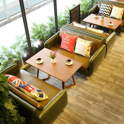 Commercial Wooden Dining Table With Sectional Sofas SE005-13