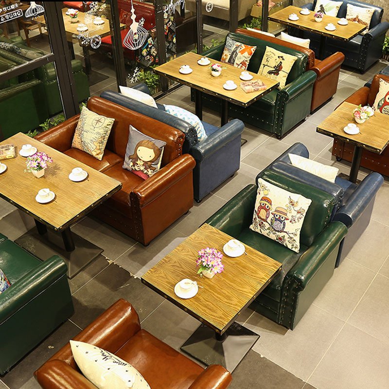ShengYang restaurant furniture Bespoke Catering Furniture Restaurant Table Sofa SE025-6 Table and Sofa Group image32