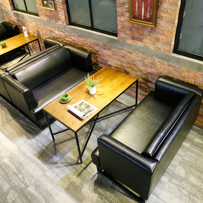 Loft Style Pub Metal Dining Tables And Sofas SE032-1