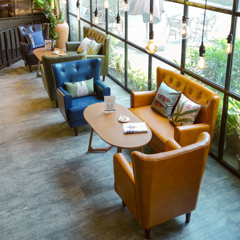 Luxury Solid Wood Tea Table And High Back Sofa SE034-1